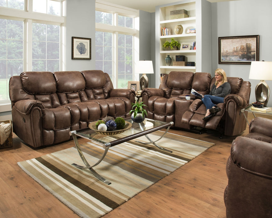 Del Mar Mocha Rocking Reclining Loveseat