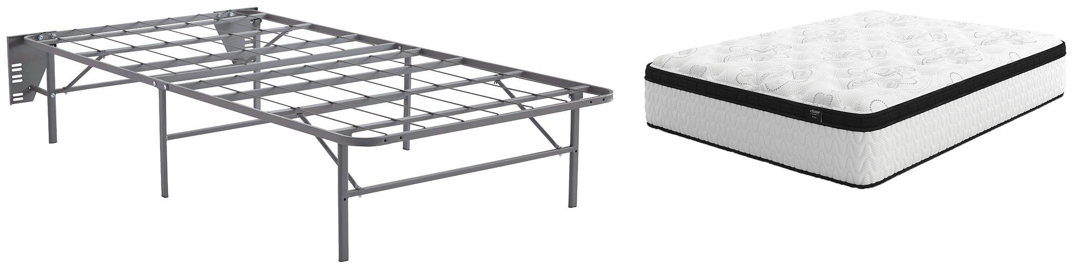 Chime 12 Inch Hybrid 2-Piece Mattress Set with Better Than A Boxspring